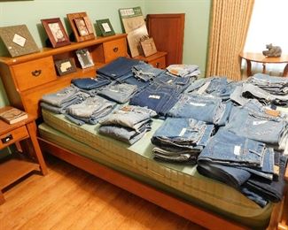 double bed, men's jeans