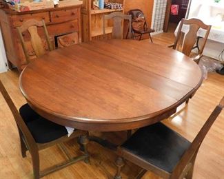 dining table, 5 chairs