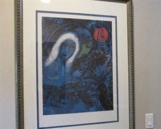 Marc Chagall Le Champ de Mars signed lithograph