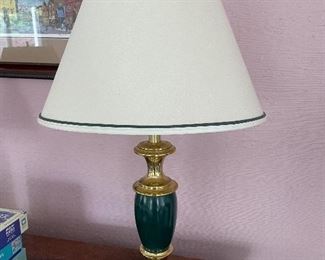 Vintage MCM Stiffle brass & ceramic lamp