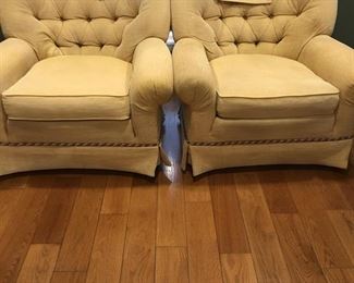 Walter Smith gold club chairs. Great condition 350.00 32" W x 39 "D 