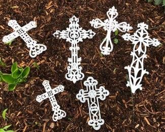 Metal crosses.