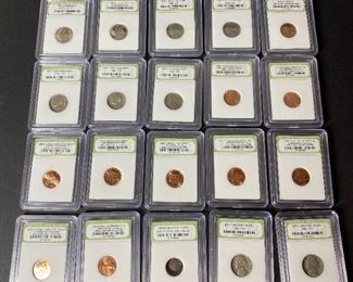 Coins lot- pennies and nickels 