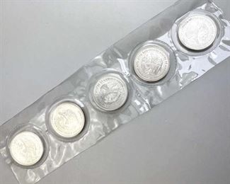  2.5oz Total (5) 1/2oz Silver Trade Units .999 Strip