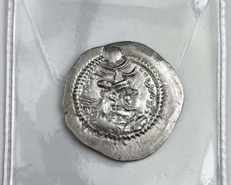 A.D. 457-483 Sasanian Empire Crescent Crown Drachm