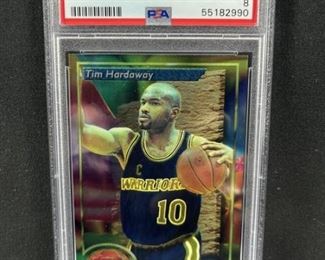  1993 Tim Hardaway Topps Finest PSA NM/MT 8