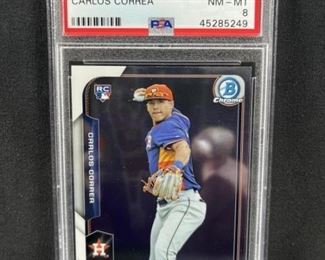  2015 Carlos Correa Bowman Chrome PSA NM/MT 8