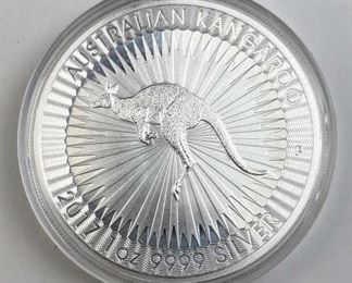  2017 1oz Troy Silver Australian Kangaroo .999