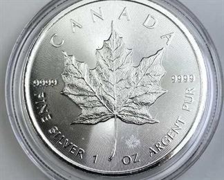 2017 1oz Troy Silver Canadian Maple Leaf .9999