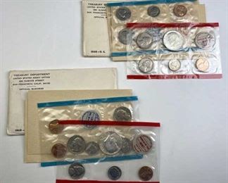  1968, 1969 Uncirculated Coin Sets w/ 40% Silver Half