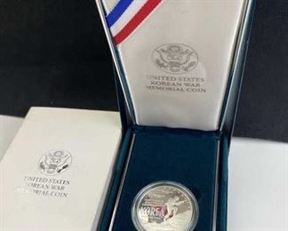  1991 Korea War Silver Commemorative Dollar Coin
