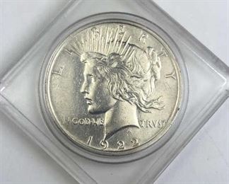  1922 Peace Silver Dollar, U.S. $1 Coin