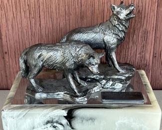 1990 The American Wolf By Michael Ricker Pewter Figurine 169/750
