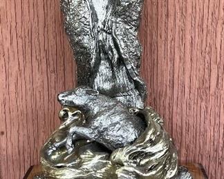 1998 Gathering Of The Nation Series White Buffalo Calf Woman By Michael Ricker Pewter Figurine 298/500