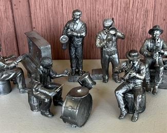 8-piece Band Set By Michael Ricker Pewter Figurines 
