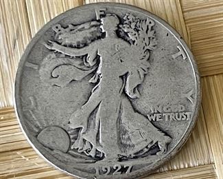 1927 Walking Silver Half Dollar Coin 