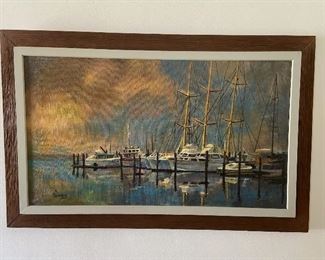 “Wildwood Bay” large oil on board by late Amsterdam artist Matthew Popielarz