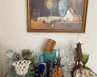 Glassware, steins, pitchers, etc