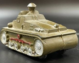 Auburn Rubber WWII Military Tank Toy 1940s
