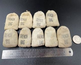 Rare Miniture Sand/Trench Bags for Military Playsets WWII 1940s