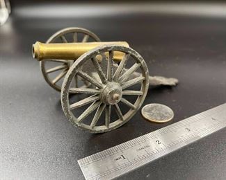 Vtg Brass and Cast Iron Cannon Toy Marked C1/2 MFCO All Metal