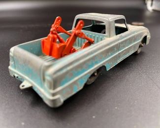 HUBLEY #403 CAST PICKUP TRUCK w/ HITCH 1960 FORD RANCHERO BLUE/GREEN ORIGINAL