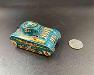 Antique Tin Litho Tank