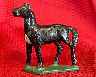 Lead Toy Horse Barclay Manoil Pre-WWII Due To Lead Green Base 1930-1940s Stands 2 & 1/2 Inches