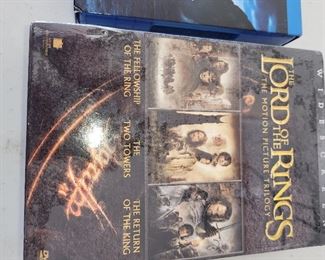 Movie lot: Lord of the rings trilogy, Harry Potter eight movie collection, Star Wars three movie set, Star Wars original trilogy, mad men complete series with glasses and coasters, Revenge TV series for complete seasons – $200 or best offer