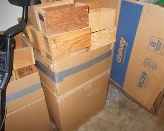 Lots of wooden storage boxes out of plywood