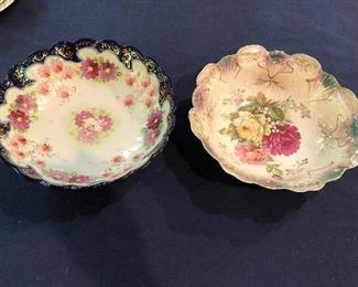 ANTIQUE PAINTED CHINA BOWLS.