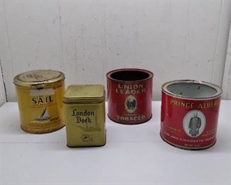 vintage tobacco tins