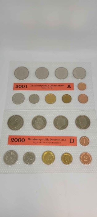 2000 2001 Bavarian Coin Set