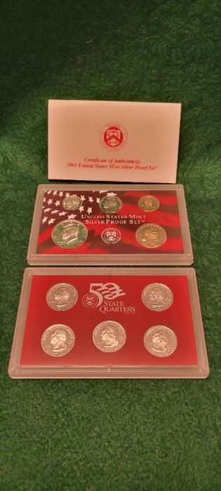 2001 U S. Mint Silver Proof Set