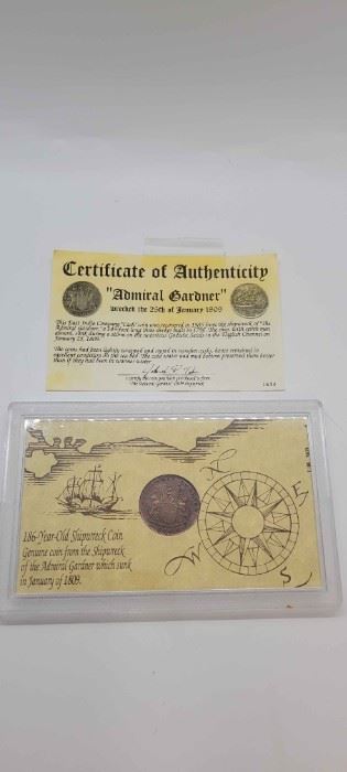 Admiral Gardner Shipwreck Coin