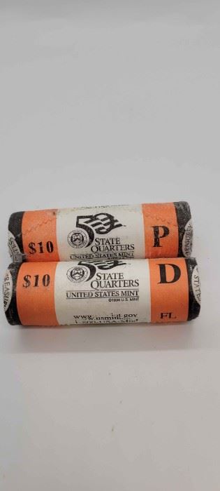 D And P Florida State Quarter Wrapped Roll
