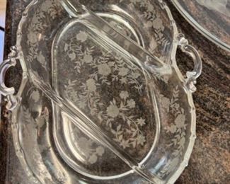 Etched depression glass 