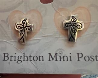 Brighton small cross earrings 