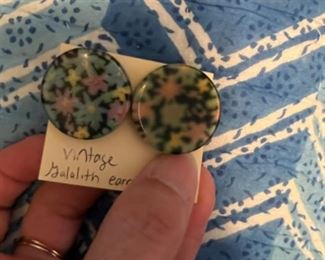 Vintage galalith/ lucite earrings 