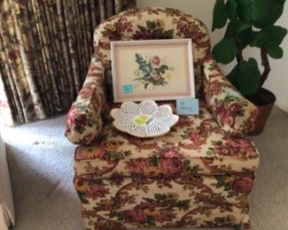 Vintage Floral chair one of a pair 