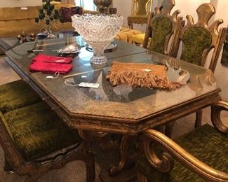 MCM Dining table + 8 chairs 
