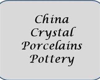 china crystal porcelains pottery