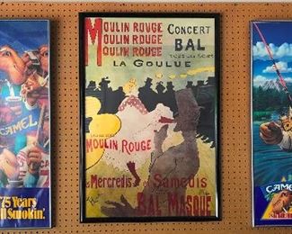 1980's Camel Joe Posters and Moulin Rouge concert poster