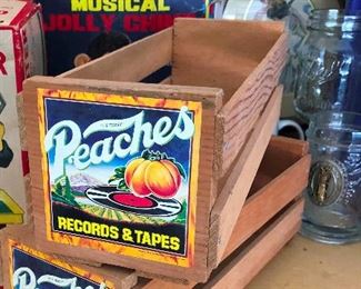 S O L D   - Collectible "Peaches" audio storage boxes