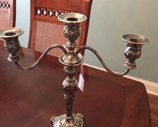 3 Branch candelabra- silverplate