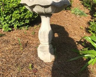 Concrete bird bath