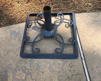 Heavy wrought iron umbrella stand