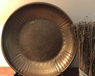 Beautiful large brass bowl/tray