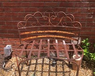 Vintage Iron Garden Bench