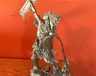 Blackfoot Chief Pewter statue